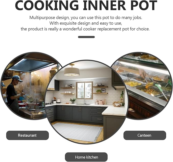Ciieeo 2L Rice Cooker - Stainless Steel Inner Pot &amp Tank Liner - Electric Pressure Cooker Pot