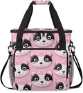 Pink Flower Panda Coffee Maker Carrying Bag Portable Travel Storage Tote Bag Compatible with K-Mini or K-Mini Plus Single Serve Coffee Brewer Carrying Case with Multiple Pockets &amp Shoulder Strap