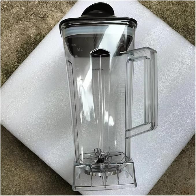 2L Square Container Jar Jug Pitcher Cup Bottom With Serrated Smoothies Blades LidCompatible For Biolomix G5200 T5300 Parts