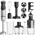 Professional Immersion Blender: 1000W 12-Speed Heavy Duty Hand Blender with 10 Attachments 600ML Food Chopper Stainless Steel Whisk Milk Frother for Commercial Use