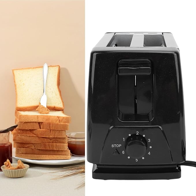 2 Toaster Long Slot Toaster Stainless Steel Bread Toaster Wide Slot Toaster with 6 Levels Timing for Bagels &amp Waffles Anti Clogging Auto Shutoff Reheat and Cancel Button