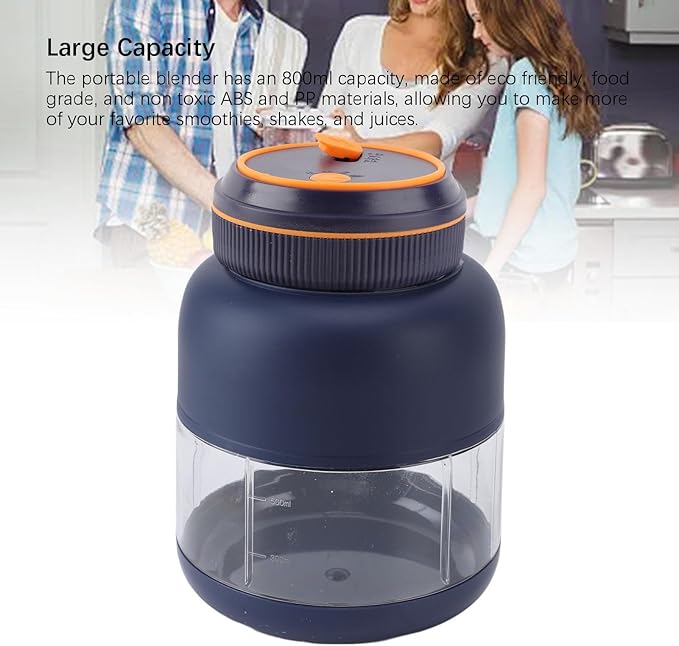KIMISS Rechargeable Portable Blender Cup - Handheld Fruit Mixer for Smoothies - Personal Blender with 1300mAh Battery - Large Capacity Leakproof Blender Juicer - Powerful Blending with