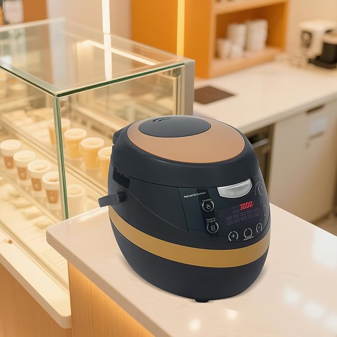 Automatic Boba Pearl Cooker 8L / 1.76 Gal Capacity - 1200W Commercial Tapioca Cooker with 86-158°F Warming Ideal for Restaurant Dessert Cafe