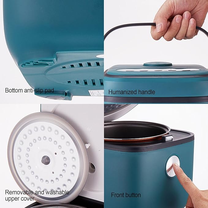 Smart Rice Cooker 2.5L for Small Families 400W Electric Rice Cooker with 8 Preset Menus Non-Stick Inner Pot Keep Warm Function LED Display for Home Kitchen Use