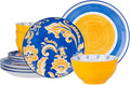 Wisenvoy Plates and Bowls Sets Ceramic Dinnerware Sets Plate Set Porcelain Dishes Set for 4 Dinner Plates