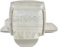 Unknown1 Woodgrain 12 Piece Dinnerware Set Off/White Textured Casual Square Dishwasher Safe