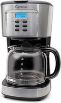 Capresso 12-Cup Coffee Maker with Glass Carafe Stainless and Black 416.05