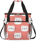 Cute Face Cats Coffee Maker Carrying Bag for Keurig K-Mini or K-Mini Plus Storage Portable Coffee Maker Travel Bag