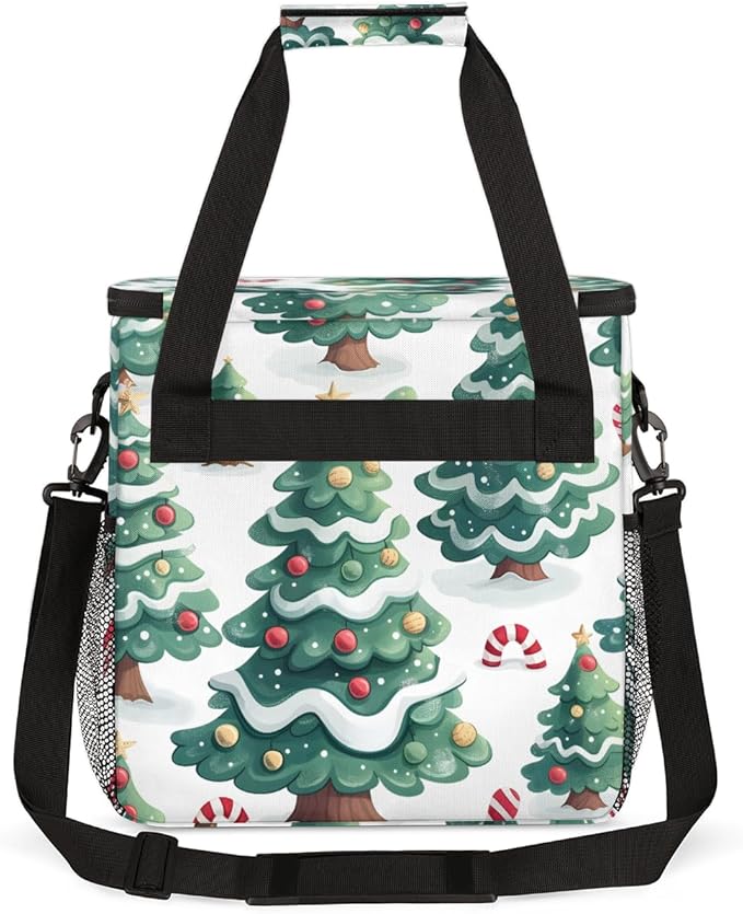 Bright Tree Xmas Coffee Maker Carrying Bag Portable Travel Storage Tote Bag Compatible with K-Mini or K-Mini Plus Single Serve Coffee Brewer Carrying Case with Multiple Pockets &amp Shoulder Strap