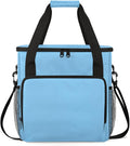 Lightskyblue Coffee Maker Carrying Bag Waterproof Insulated Leakproof Cooler Bag Portable Storage Tote Bag Organizer With Shoulder Strap