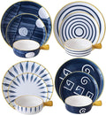 Dinnerware Set Japanese Style 4 Colors Includes 4-Piece Dinner Plates 4-Piece Salad Plates and 4-Piece Bowls12Pieces for 4B