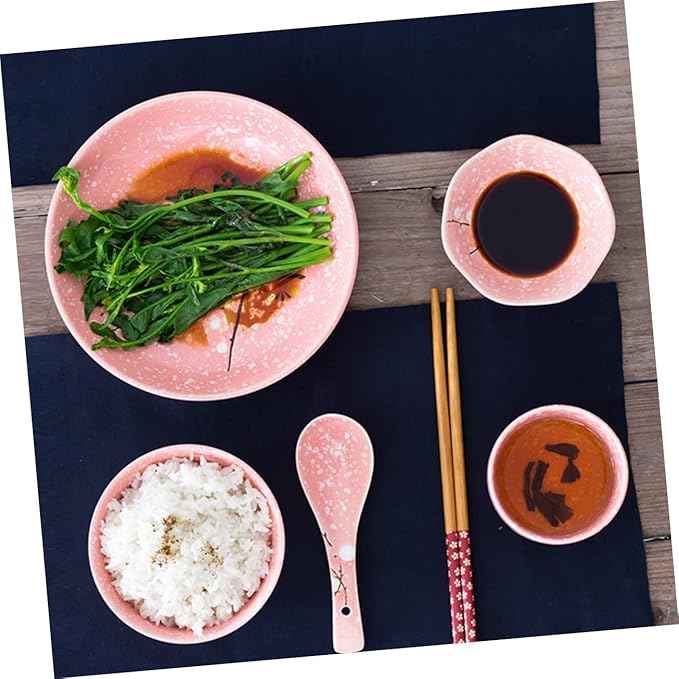 Japanese-style Tableware Set 12pc Ceramic Dinnerware Floral Kit Service Set Home Tableware