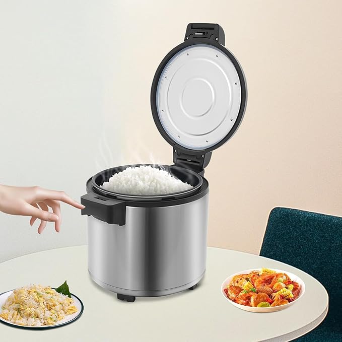 23L Electric Rice &amp Soup Warmer 110V 105W Non-Stick Pot &amp Spoon Perfect for Sushi Catering Restaurant Party Family - Consistent Temperature Cooking