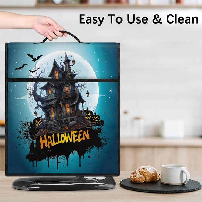 cfpolar Kitchen Aid Mixer Cover Compatible with 6-8 Quarts Halloween Bat Castle Moon Stand Mixer Cover Kitchen Aid Mixers Accessories Appliance Organizer Bag Dust Covers with Zipper Pocket