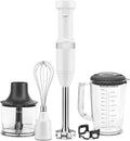 KitchenAid Variable Speed Corded Hand Blender with Accessories White KHBV83WH