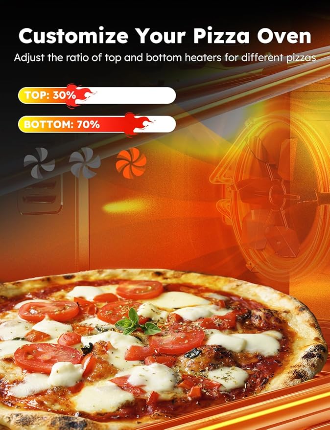 Nuwave Bravo Pro Smart Toaster Oven Countertop True Air Fryer Combo w/Improved 100% Convection 35% Crispier 112 Presets Customizable Pizza Zones Integrated Probe PFAS Free 30QT Stainless Steel