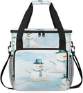 Xmas Snowman Coffee Maker Carrying Bag Fantastic Snowman Travel Storage Bag Compatible with K-Mini or K-Mini Plus Single Serve Coffee Brewer Carrying Case with Multiple Pockets &amp Shoulder Strap