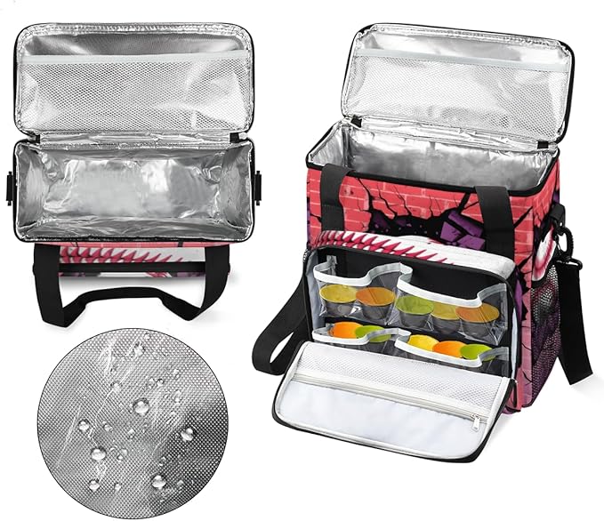 Graffiti Baseball Coffee Maker Carrying Bag Sport Baseball Travel Storage Bag Compatible with K-Mini or K-Mini Plus Single Serve Coffee Brewer Carrying Case with Multiple Pockets &amp Shoulder Stra