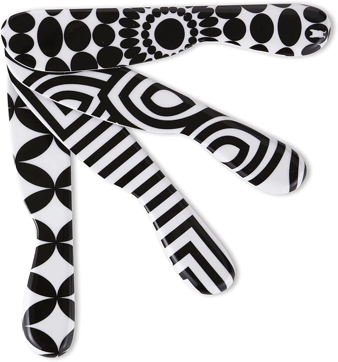 French Bull 12-Piece Dinnerware Set Black &amp White