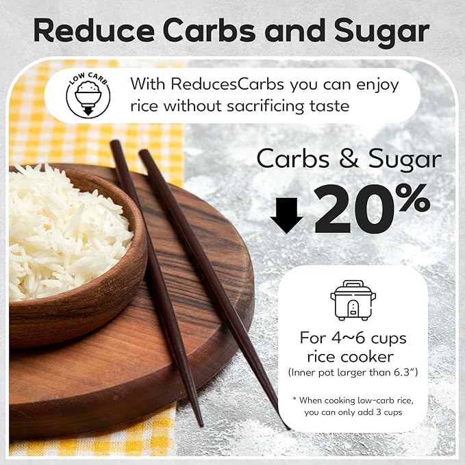 Linki Low-Carb Low-Sugar Rice Cooker Inner Pot Tray Korean Premium ST304 Stainless Steel Reduce Carbohydrates by 20%. Perfect Fit in 4-6 Cups Rice Cooker Made in Korea (Cook up to 3 servings with low
