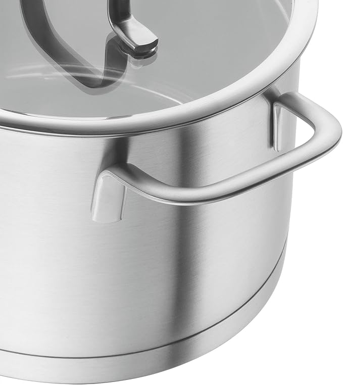 ZWILLING TrueFlow 4-Piece Saucepan Set with Pouring Function Induction Safe Stainless Steel Silver