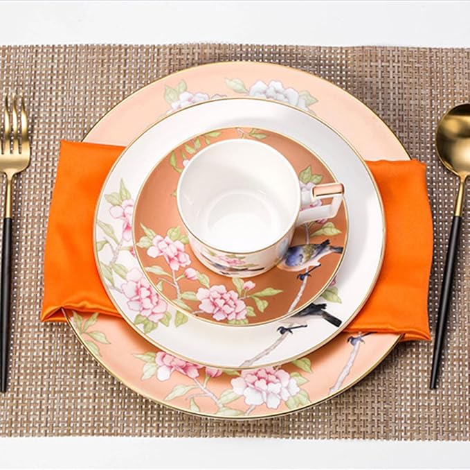 8-piece dishes set for 2 bone china dinnerware set porcelain dinnerware set hotel family gathering banquet wedding present for wife and grandmother (set for 2)