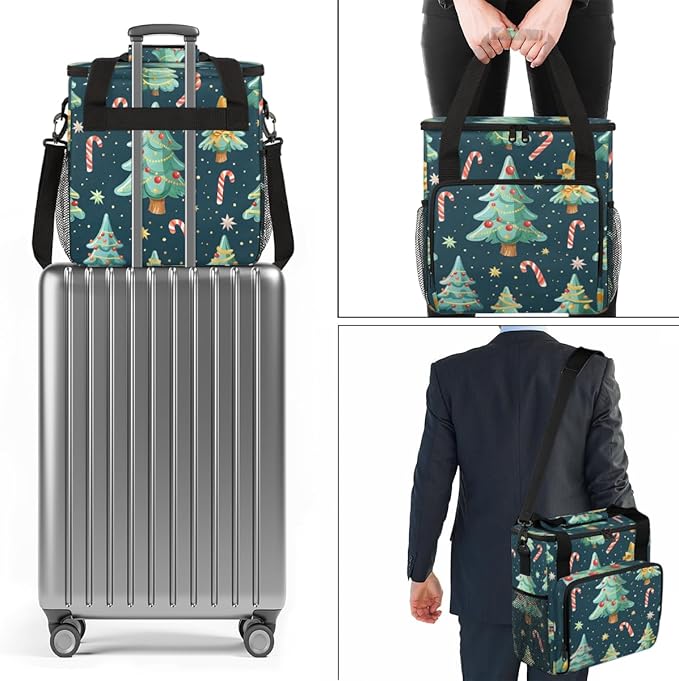 Cartoon Tree Coffee Maker Carrying Bag Mystical Tree Travel Storage Bag Compatible with K-Mini or K-Mini Plus Single Serve Coffee Brewer Carrying Case with Multiple Pockets &amp Shoulder Strap