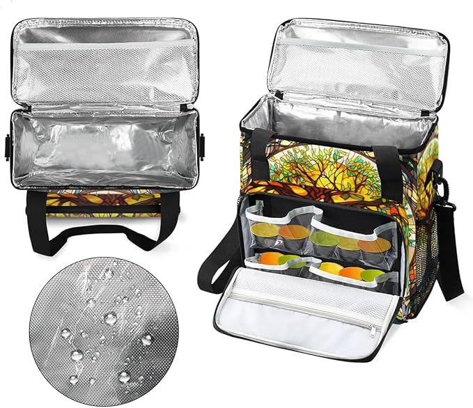 Coffee Maker Carrying Bag Glass Tree Single Cup Coffee Maker Travel Bag Compatible with Keurig K-Mini or K-Mini Plus Portable Storage Bag with Shoulder StrapAZ-188