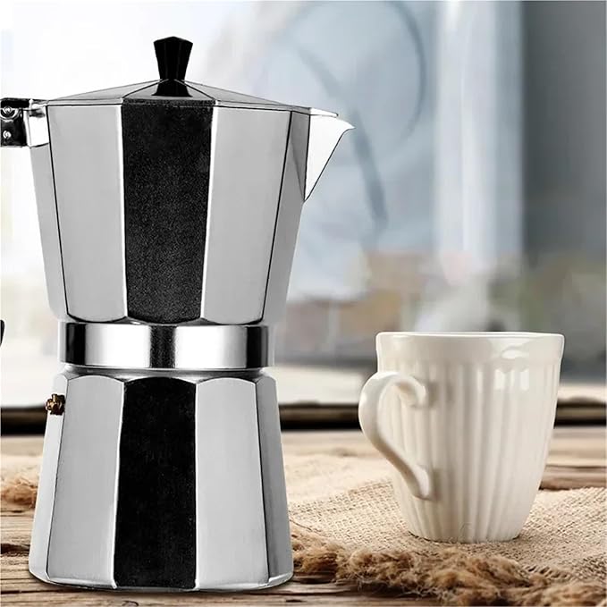 Moka Coffee Pot Espresso Latte Percolator Stove Coffee Maker Espresso Pot Italian Coffee Machine 50/300/450ml Aluminum(600ml)