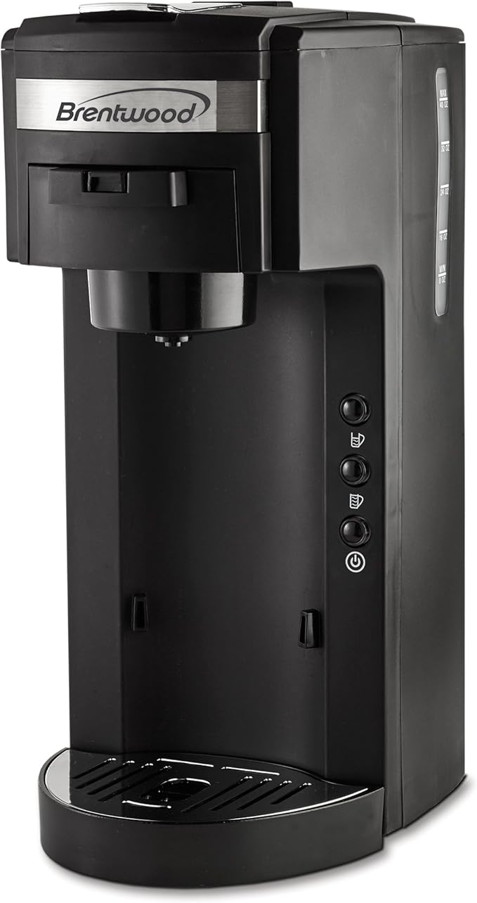 Brentwood TS-114 Coffee Maker with Travel MugK-Cup Single ServeBlack