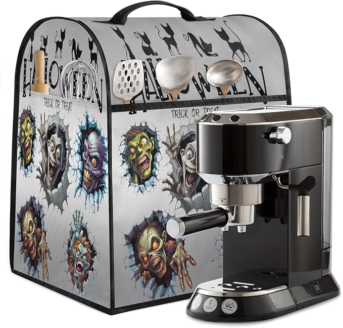 cfpolar Kitchen Aid Mixer Cover Compatible with 6-8 Quarts Halloween Funny Monsters Stand Mixer Cover Kitchen Aid Mixers Accessories Appliance Organizer Bag Dust Covers with Zipper Pocket