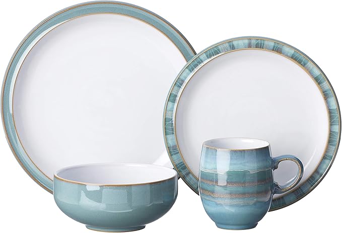 Denby 16-Piece Azure Coast Dinner Set Set of 4