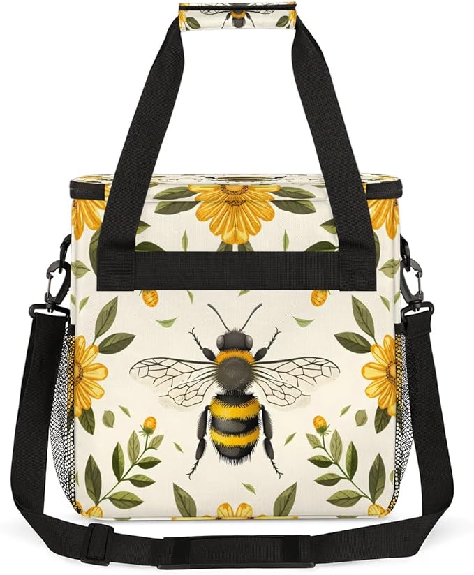 Bee Coffee Maker Carrying Bag Compatible with K-Mini or K-Mini Plus Portable Single Cup Coffee Maker Case with Pockets for K Cup Pods