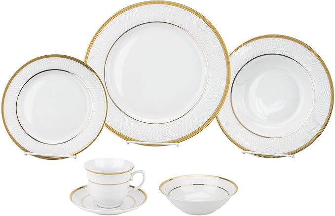 Lorren Home Trends LH431 Dinnerware Gold