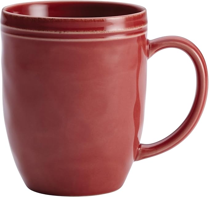 Rachael Ray Cucina Dinnerware 16-Piece Stoneware Dinnerware Set Cranberry Red