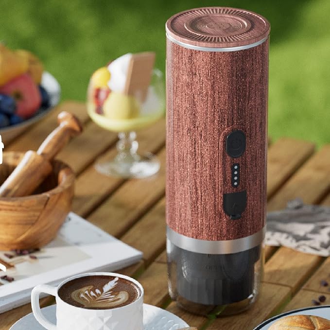 ZJchao Portable Rechargeable Coffee Maker Travel Coffee Machine with 7500mAh Battery 20Bar Pressure 80ml Water Tank for Camping &amp Outdoor Activities Made of 304 Stainless Steel