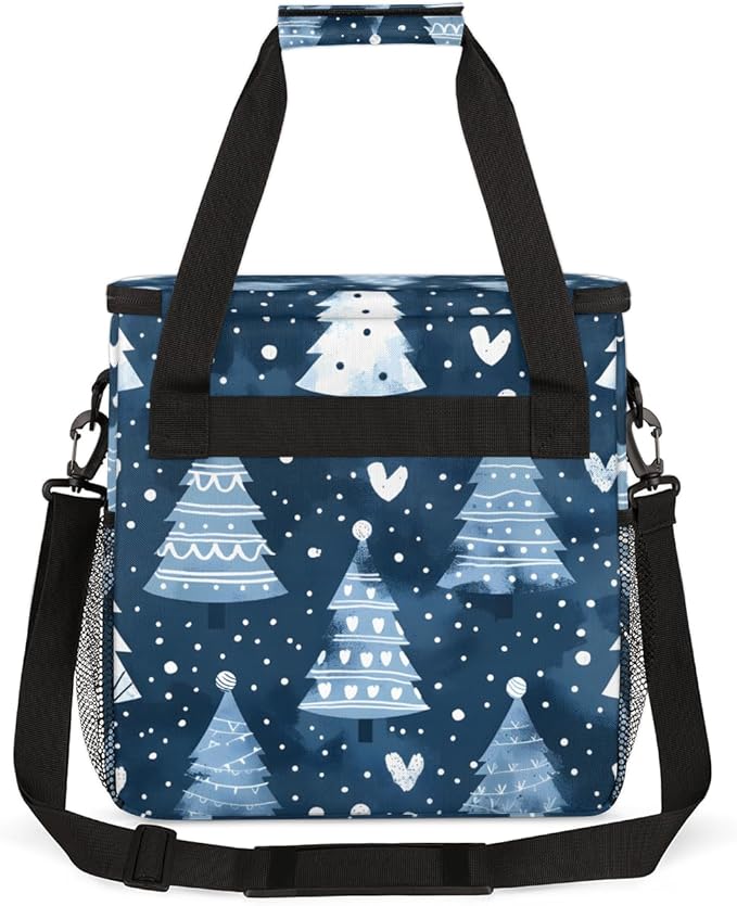 Dreamy Tree Christmas Coffee Maker Carrying Bag Portable Travel Storage Tote Bag Compatible with K-Mini or K-Mini Plus Single Serve Coffee Brewer Carrying Case with Multiple Pockets &amp Shoulder S