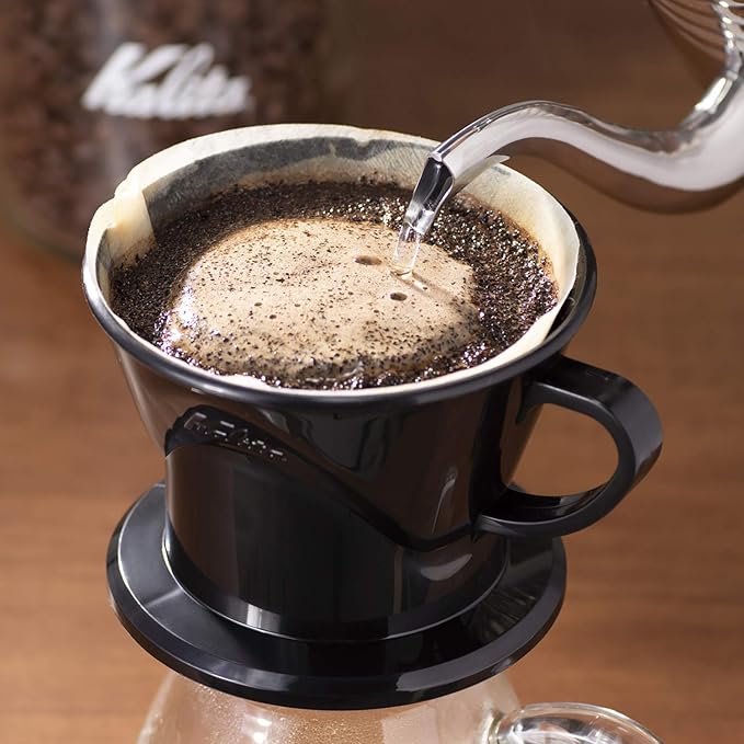 Kalita Coffee Dripper Plastic For 2-4 People Black Chiffon Dripper #05011