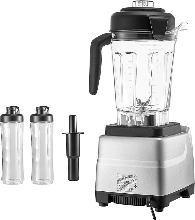 Happybuy Professional 1400W Blender for Smoothies 85 oz Capacity Multi-Functional Kitchen Blender with 2 Travel Cups Ideal for Smoothies Milkshakes and Juices