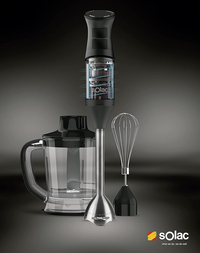 Solac Professional 1000W* Stainless Steel Hand Blender w/Accessories KitStandardSJK-1172