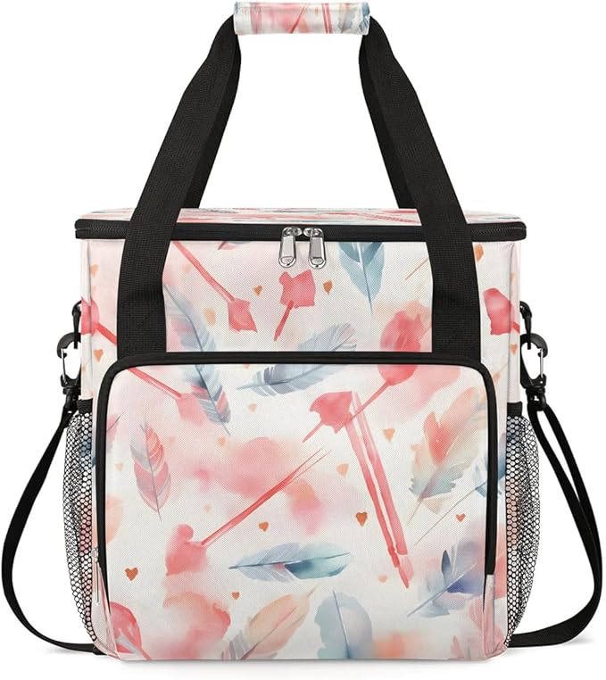 Watercolor Arrow Coffee Maker Carrying Bag Compatible with K-Mini or K-Mini Plus Portable Single Cup Coffee Maker Case with Pockets for K Cup Pods