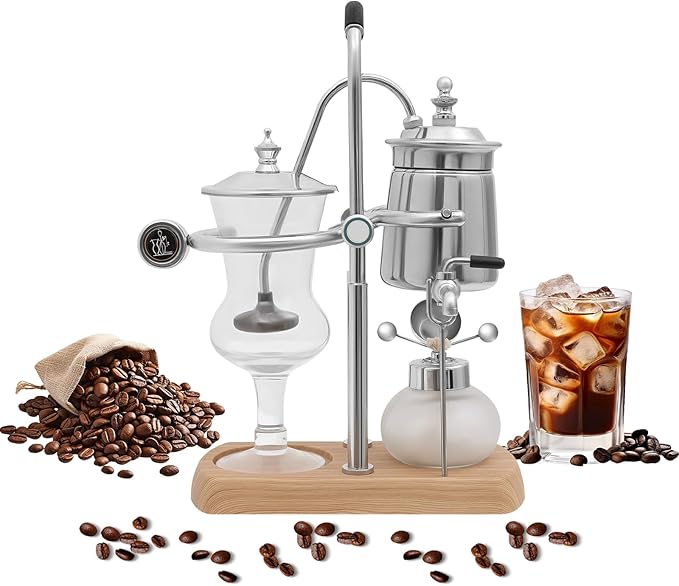 400ml Balance Siphon Coffee Brewer Belgium Royal Family Balance Syphon Coffee Maker Elegant Retro Vintage Coffee Maker Vacuum Brewing System For Extract Coffee And Brew Tea