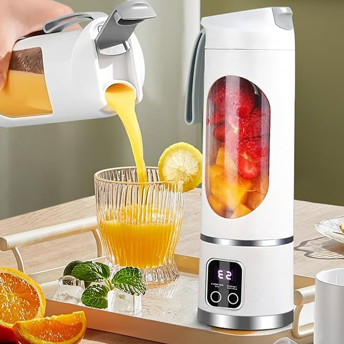 Portable Blender for Shakes and Smoothies3 Speed Portable Juicer Fruit MixersUsb Rechargeable 12-Blade Ice Crusher With Digital Display15.2 oz Perfect For Fresh Juices At Home Or On The Go