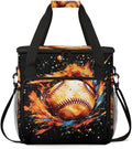 Watercolor Baseball Coffee Maker Carrying Bag Colorful Baseball Travel Storage Bag Compatible with K-Mini or K-Mini Plus Single Serve Coffee Brewer Carrying Case with Pockets &amp Shoulder Strap