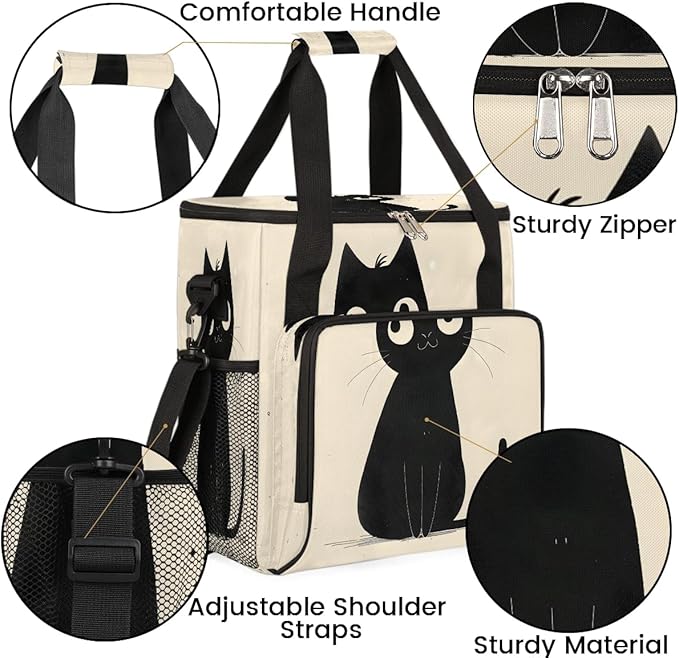 Black Cat Coffee Maker Travel Bag for K-Mini or K-Mini Plus Single Serve Coffee Brewer Portable Storage Tote Case for Tarvel