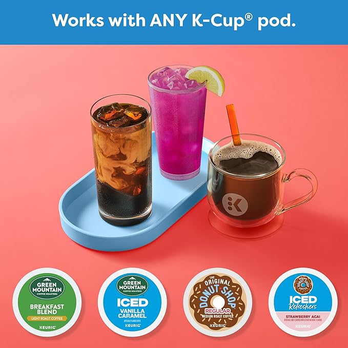 Keurig K-Brew+Chill Iced or Hot Single-Serve K-Cup Coffee Maker with MultiStream and QuickChill Technology 70oz. Removable Reservoir