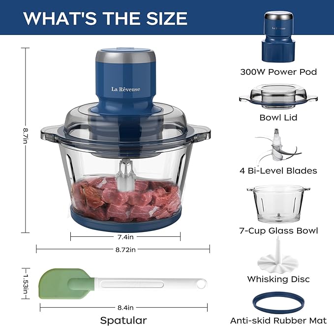 La Reveuse 400W Stainless Steel Smoothie Blender + La Reveuse 7-Cup Food Chopper