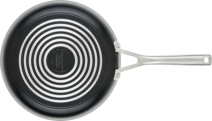 KitchenAid Hard Anodized Induction Nonstick Frying Pan Set With Lid 3-Piece – 8 &amp 10 Inch Skillets Durable Even Heating Dishwasher &amp Oven Safe Easy-Clean Matte Black
