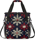 Christmas Snowflakes Coffee Maker Carrying Bag Colorful Snowflakes Travel Storage Bag Compatible with K-Mini or K-Mini Plus Single Serve Coffee Brewer Carrying Case with Pockets &amp Shoulder Strap