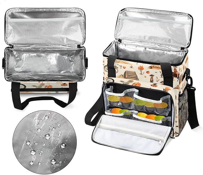 Polynesian Pattern Coffee Maker Carrying Bag Retro Graffiti Travel Storage Bag Compatible with K-Mini or K-Mini Plus Single Serve Coffee Brewer Carrying Case with Multiple Pockets &amp Shoulder Str